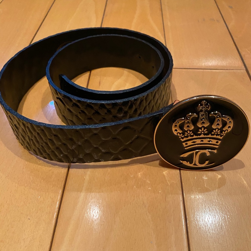 Roberto Cavalli black leather belt